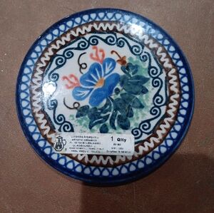 Vintage Polish Pottery Trivet/Coaster